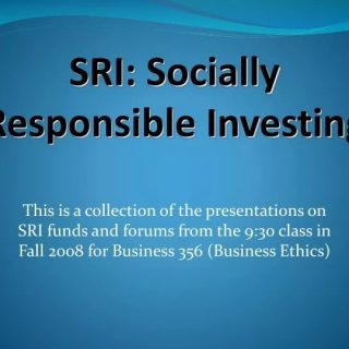 PPT SRI Socially Responsible Investing PowerPoint Presentation, free