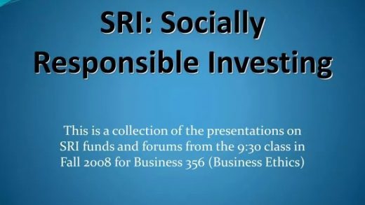 PPT SRI Socially Responsible Investing PowerPoint Presentation, free